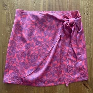 Silk wrap skirt